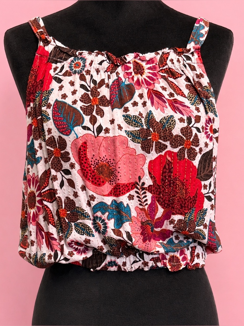 Floral Print Women's Top - Multicolor